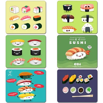 

Cute Cartoon Sushi Nature Rubber Table Mouse Pad Laptop Computer Enclosure Mousepad Mat