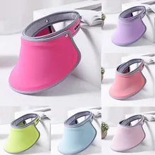 Модная сетчатая летняя кепка-бейсболка женская шляпа уличная регулируемая крышка Солнцезащитный солнцезащитный козырек шляпа с пустым верхом L405A