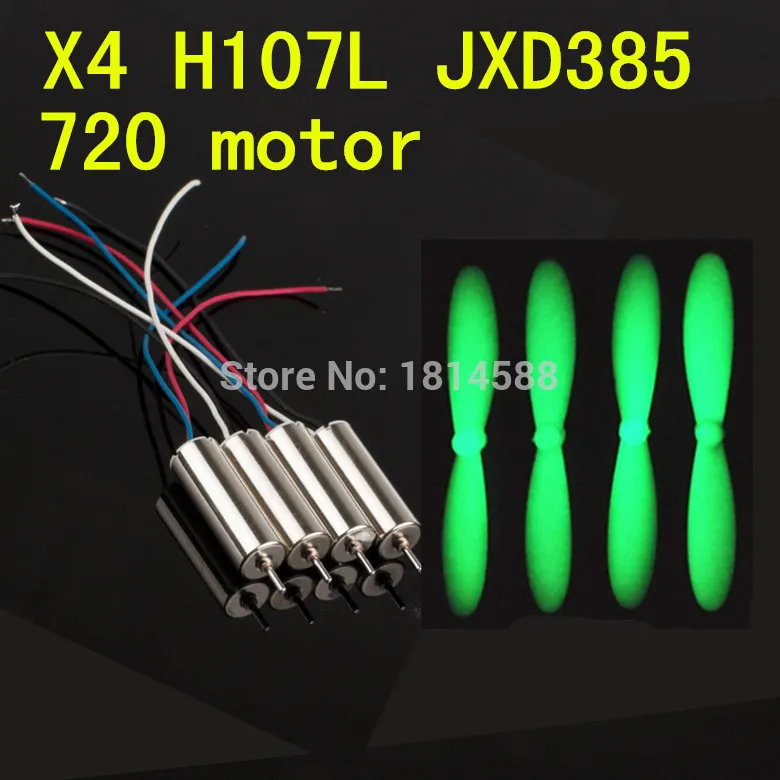 4 шт. пропеллеры Hubsan X4 H107 L JXD385 FY310 U816 V252 мотор 7х20 с полой чашечкой