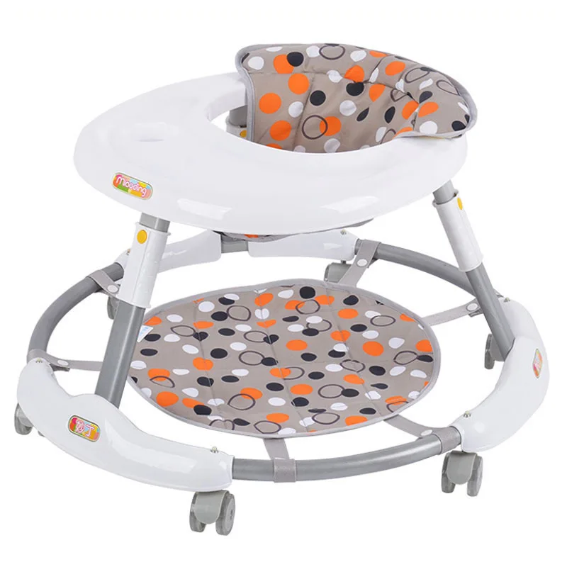 

Free Installation Infant Folding Portable Baby Walker with Wheels Walking Aid Assistant Adjustable Baby Carriage Mute Wheels