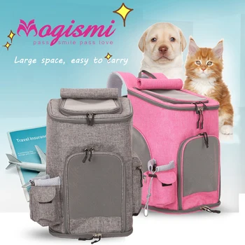 

DannyKarl High Quality Backpacks Pet New Breathable Travel Hands-Free Dog Carriers Double-sided Pet Shoulder Pocket Dog Cat Bag