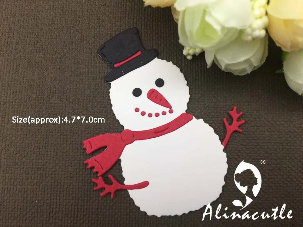 Металлические Вырубные штампы alinacraft зимний Снеговик Скрапбукинг Бумажные