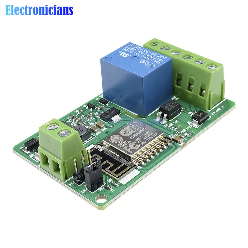 Зеленый ESP8266 триггерный релейный модуль 10A 220V Сетевой реле WI-FI модуль Вход DC 7V~ 30 в 4 слоя доска телевизоры Вход автоматическая защита