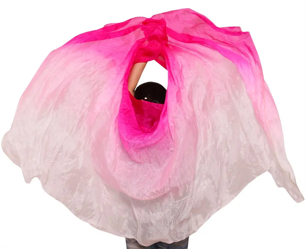 Шелковая вуаль для танца живота, шаль, шарф, аксессуары для танцев, шелковая вуаль для выступлений,, размер и цвет можно настроить - Цвет: As picture