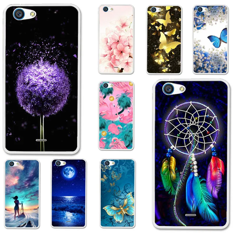 

TPU Cases For ZTE Blade A601 Case Silicone Floral Painted Bumper For ZTE Blade A601 5.0 inch Phone Cover Soft Back Fundas