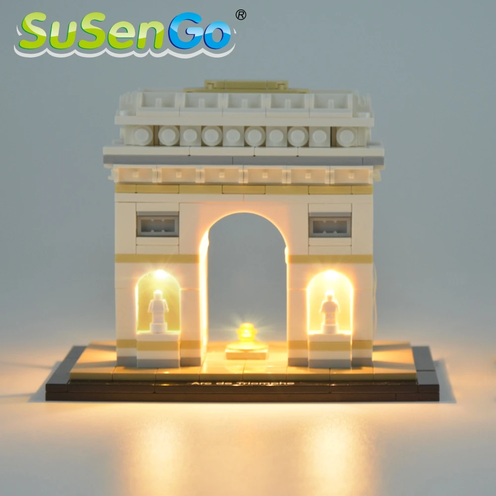 

SuSenGo LED Light Kit Only For Architecture Arc De Triomphe Lighting Set Compatible With 21036 17012 NO Building Blocks Model