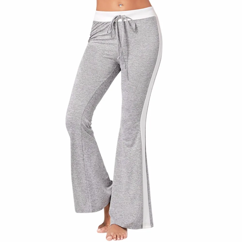 Women Casual Long Pants Open Bottom Sweatpants Comfortable Loose