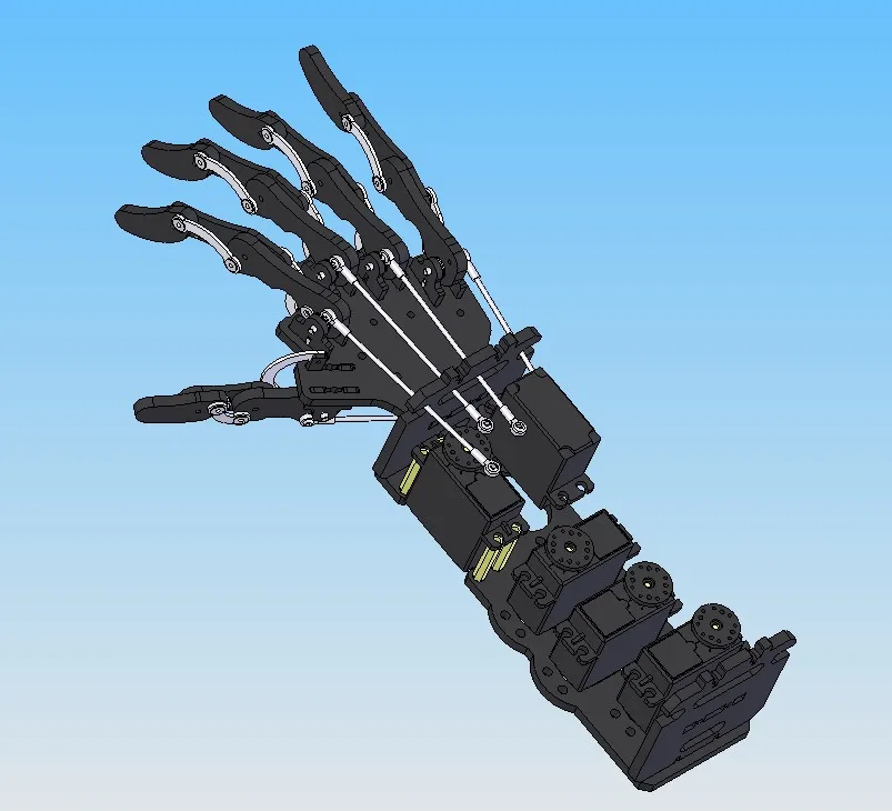 5DOF Bionic робот рука/коготь/манипулятор/5 пальцев независимое движение/установлен/DIY