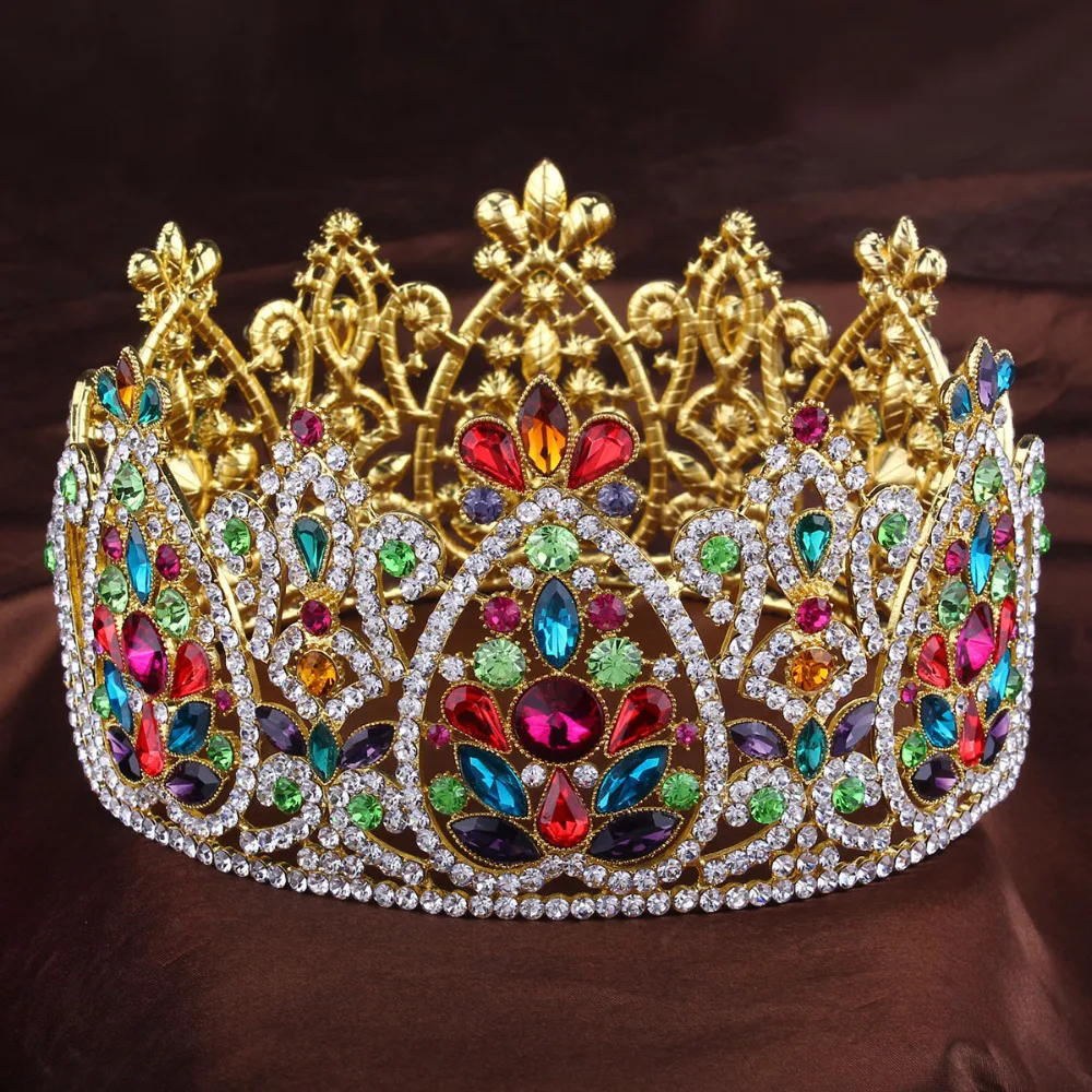 Download 3 1/2 Inch Height Big King Queen Golden Full Crowns ...