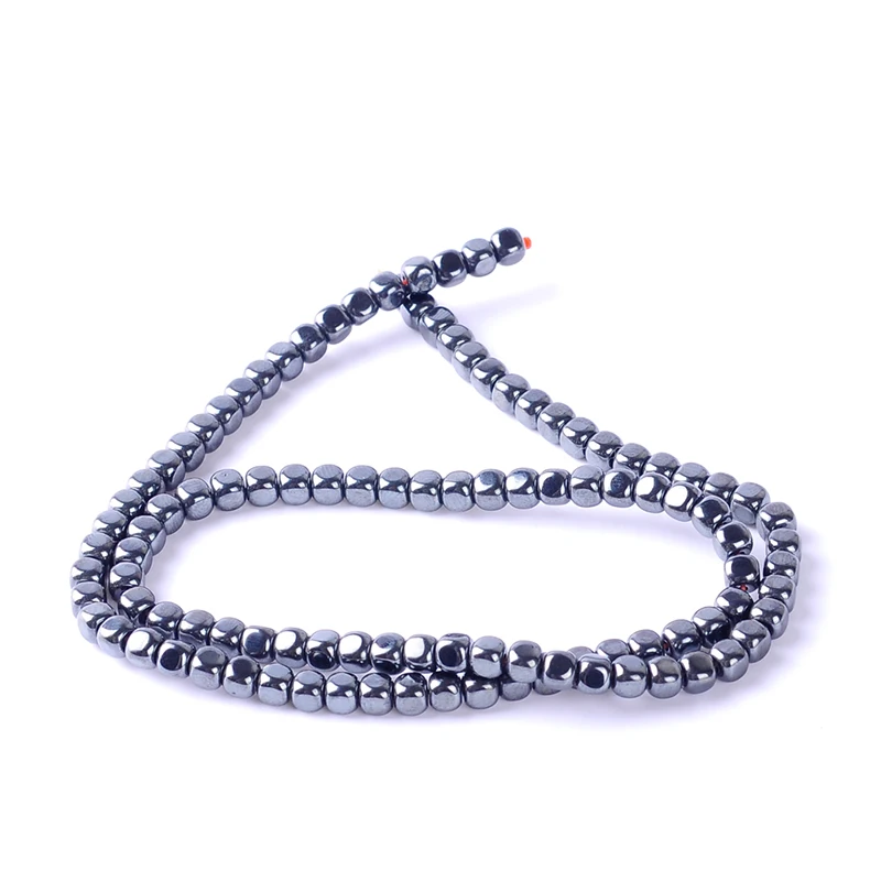 

Natural Stone 4mm Bright Black Hematite Beads Square shape Loose new Beads for DIY Necklace Bracelet Jewelry Making Accessories