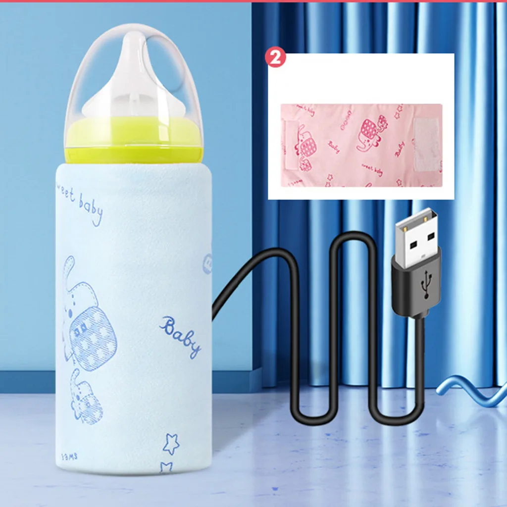 

USB Baby Bottle Warmer Portable Travel Milk Warmer Infant Feeding Bottle Heated Water+Bottles Botella De Agua Water Bottle
