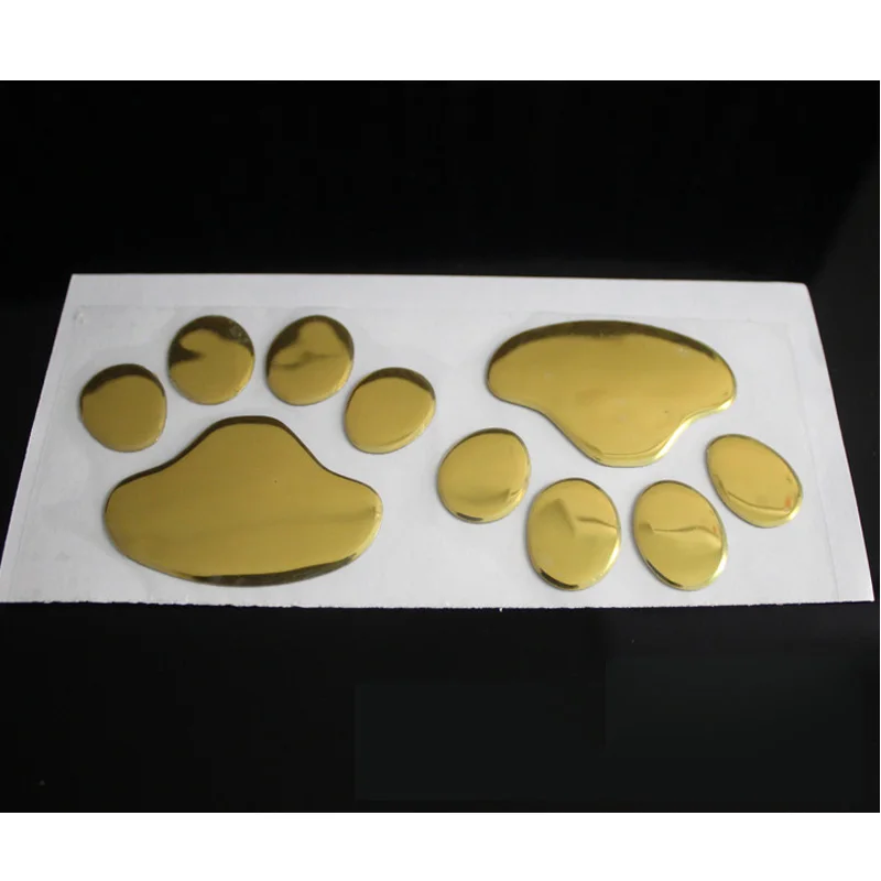 1 Pair Car Sticker Dog Paw 3D Animal Dog Cat Bear Footprint PVC Car Sticker Nick Cover Sticker for Car Auto Motorcycle Decor