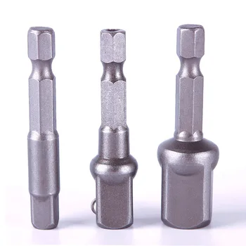 

3pcs Wrench Socket Adapter Torque Spanner Head Tools Hex Shank to 1/4 3/8 1/2 Inch Extension Drill Bits Bar Hex Bit Set
