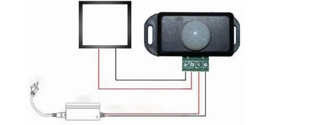 SMD 3528 LED диод ленты Газа с движения PIR Сенсор человека инфракрасный детектив контроллер 12 В 2A Адаптеры питания полный комплект