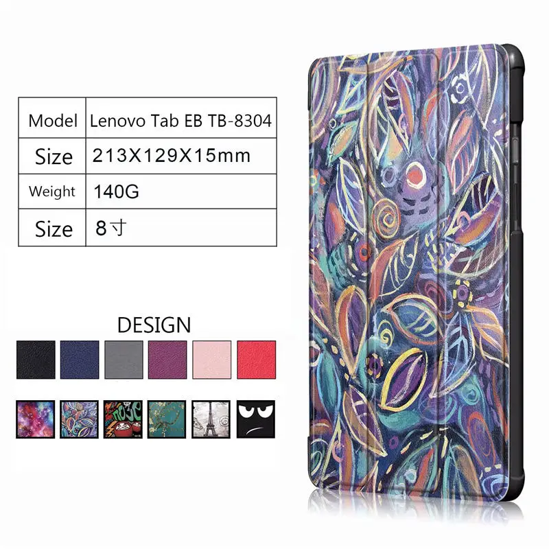 Тонкий магнитный складной чехол для lenovo Tab E8 8 дюймов TB-8304F1 TB 8304 из искусственной кожи чехол-подставка для lenovo E8 TB-8304F чехол