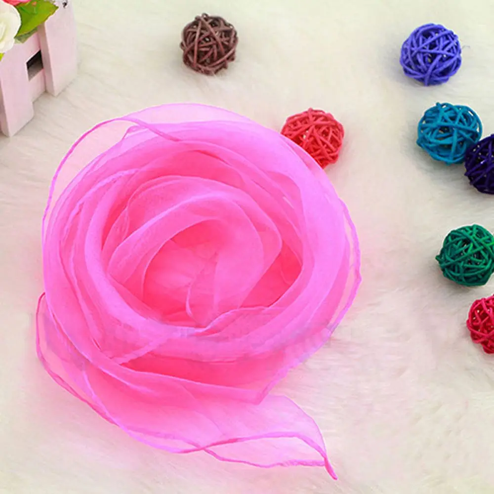 2 шт. женский разноцветный шифоновый шарф из органзы на День святого Валентина для женщин нарядное платье аксессуары для волос - Цвет: pink