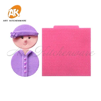 

Curve Sweater Lace Mat Fondant Impression Mat Silicone Molds for Cake Decorating Stencil Silicone Cake Mold Baking Tools SM-596