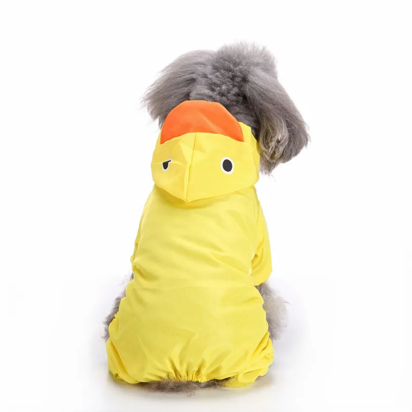 Cute Duck Cosplay Raincoat for Dogs Transparent Dog Raincoat Waterproof