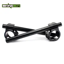 BIKINGBOY 1 пара 35 мм 7/" Клип Ons руль для Kawasaki KZ 550 GP KZ550GP H1 H2 1982 1983 ZX 550 1984 1985 1986 черное серебро
