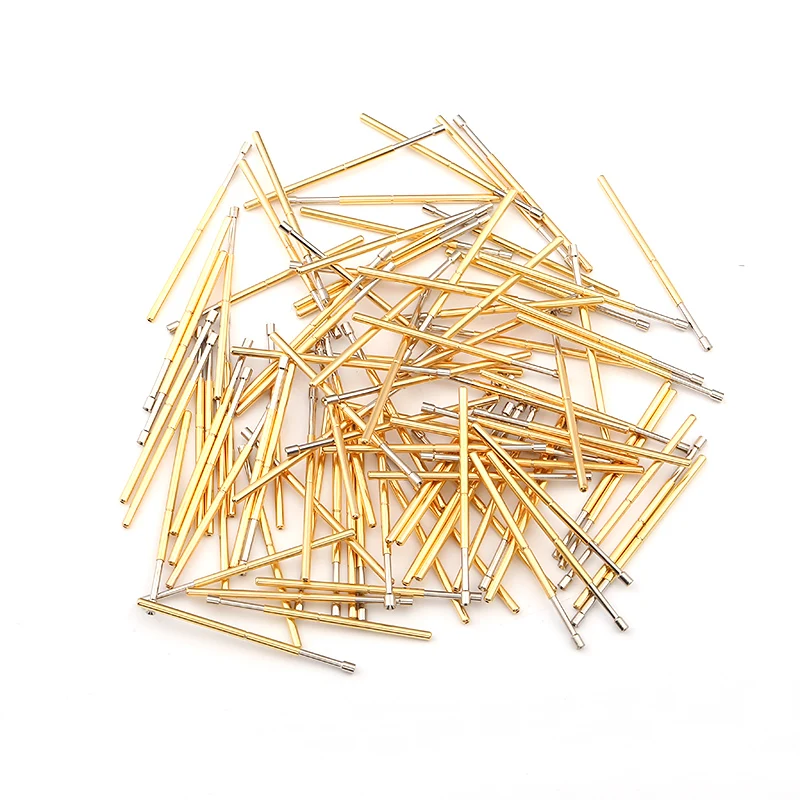 P100-A2 New Product For Testing Circuit Board Length 33.35mm Bullet Metal Spring Test Probe Nickel-Plated Spring Probe Tool