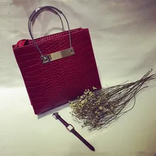 Moda Cuero de LA PU Mujeres bolsas de Mensajero Del Patrón Del Cocodrilo de Dos Set Bolso y Bolsos de La Mariposa de La Borla de Ocio Totalizador Sac A Principal