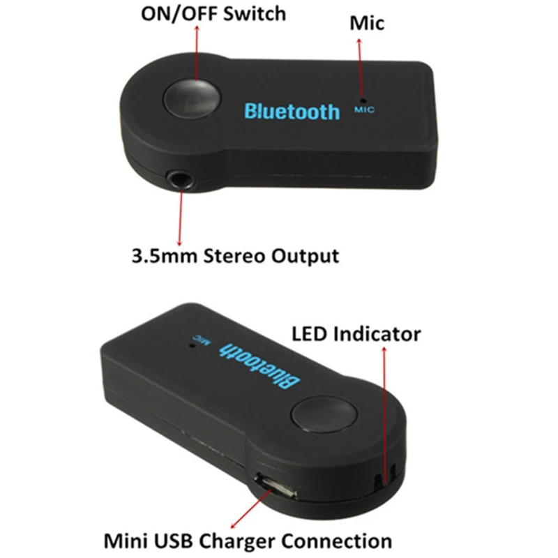 

Portable Bluetooth Audio Receiver Music Stereo Rceiver Adapter for Car iphone FM Transmitter Car Kit MP3 Radio Player Bluetooth