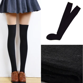 

1Pair Women's Sexy Warm Over Knee Tights Stockings Fashion Autumn For Lady Knee High Winter Stockings Non-Slip Long Stockings
