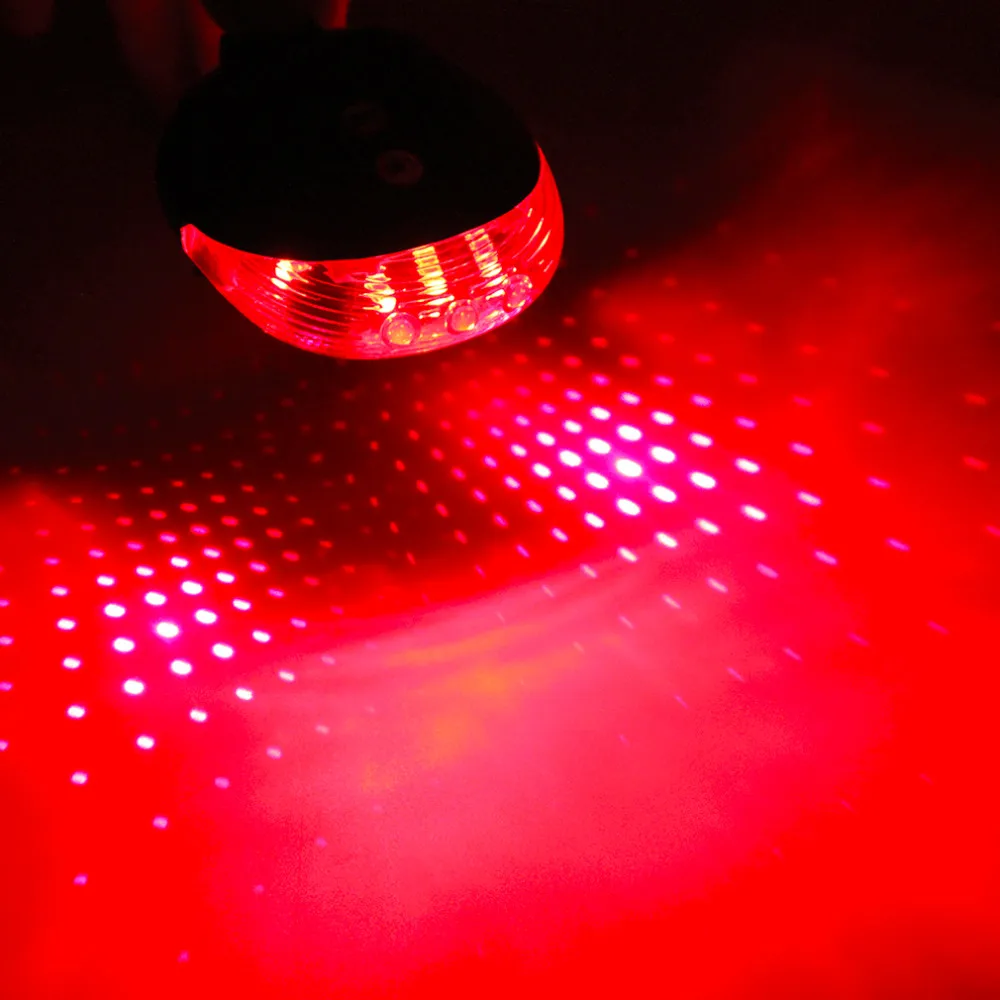 Cheap Hot 5 LED Ultra Bright Laser Beam MTB Mountain Bicycle Bike Cycling Rear Tail Warning Lamp Light Bike Accessories 21