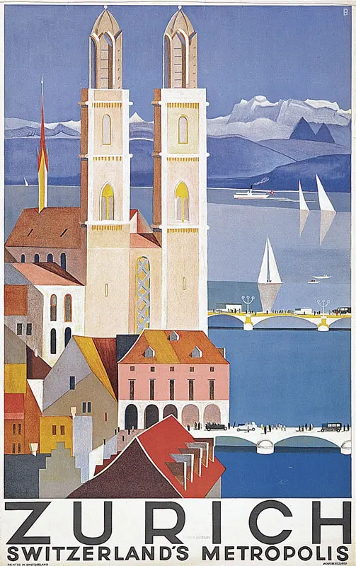 Switzerland Zurich Tourism Switzerland's Metropoli Classic Canvas