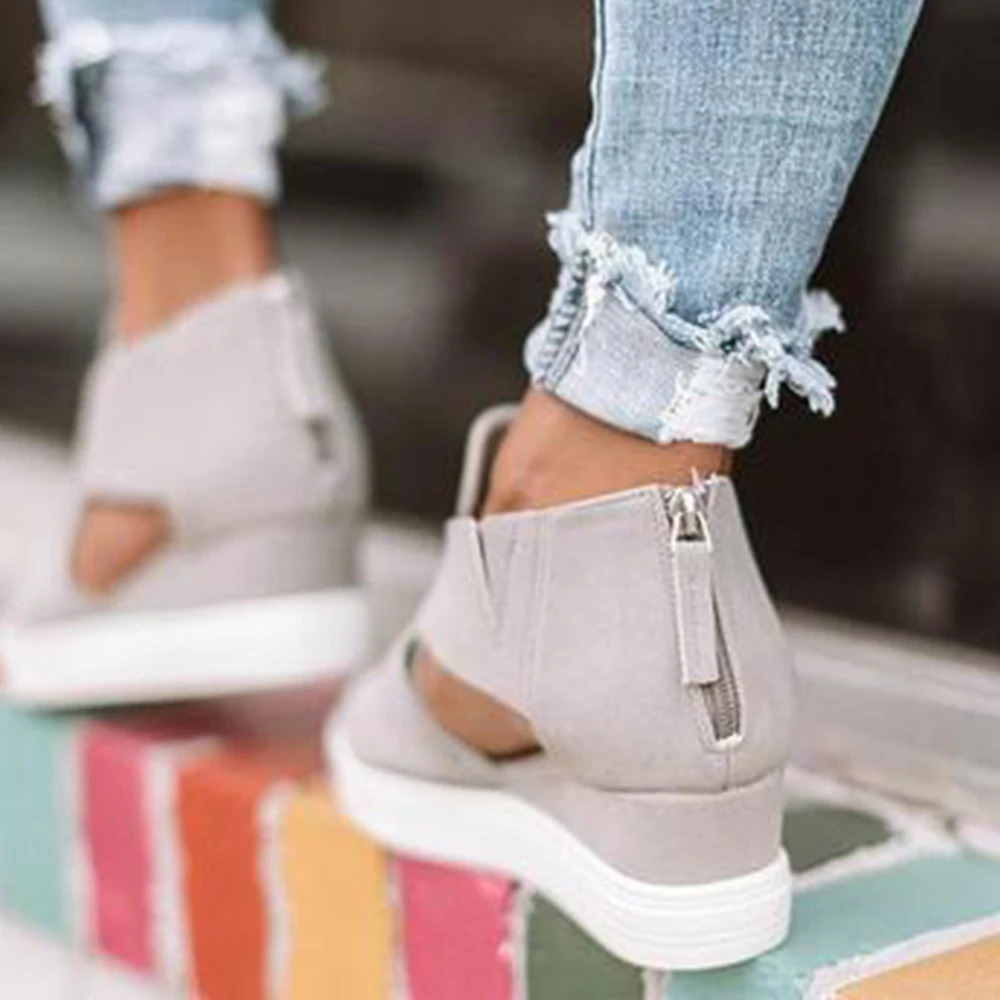 Women Hollow Out Slip On Vulcanized Casual Flats Sneakers Ladies Increased Wedges Comfortable Shoes Female Sneakers