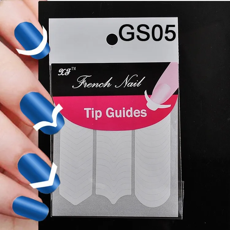 Etiqueta do Unha Cyv + Sg10 Packs Dicas Guia Manicure Francês Unha Arte Forma Franja Guias Adesivo Faça Você Mesmo Estêncil 18 Estilos - 02 03 018 100 x 10 Beleza e saúde