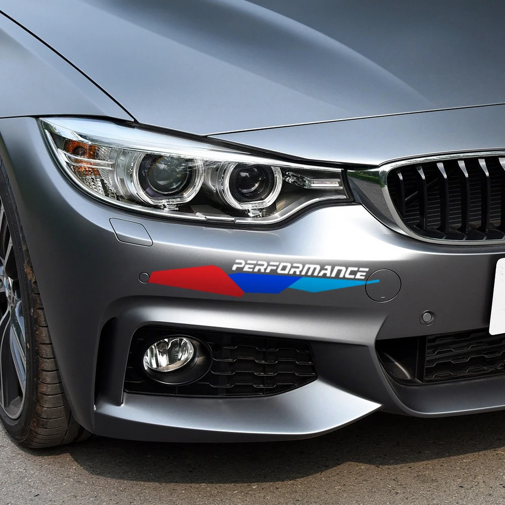 

Front Bumper Decal New M Performance Stickers For BMW e90 e46 e39 e60 f30 f31 g30 f85 f16 f10 f34 x3 x4 x5 e70 f15 x6 M3 M5 Z4