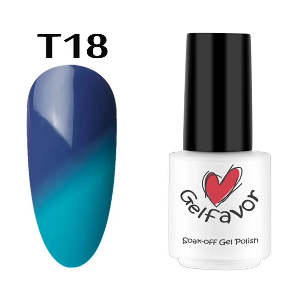 GELFAVOR 7 мл Цвет изменение УФ Гель-лак для ногтей, лак для ногтей, набор, украшение для ногтей, УФ-светодиодный Гель-лак для ногтей Hybird маникюрные принадлежности - Цвет: C