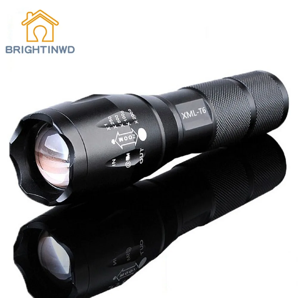 LED Cree Torch Flashlight Linterna Tactical Powerful Self Defense