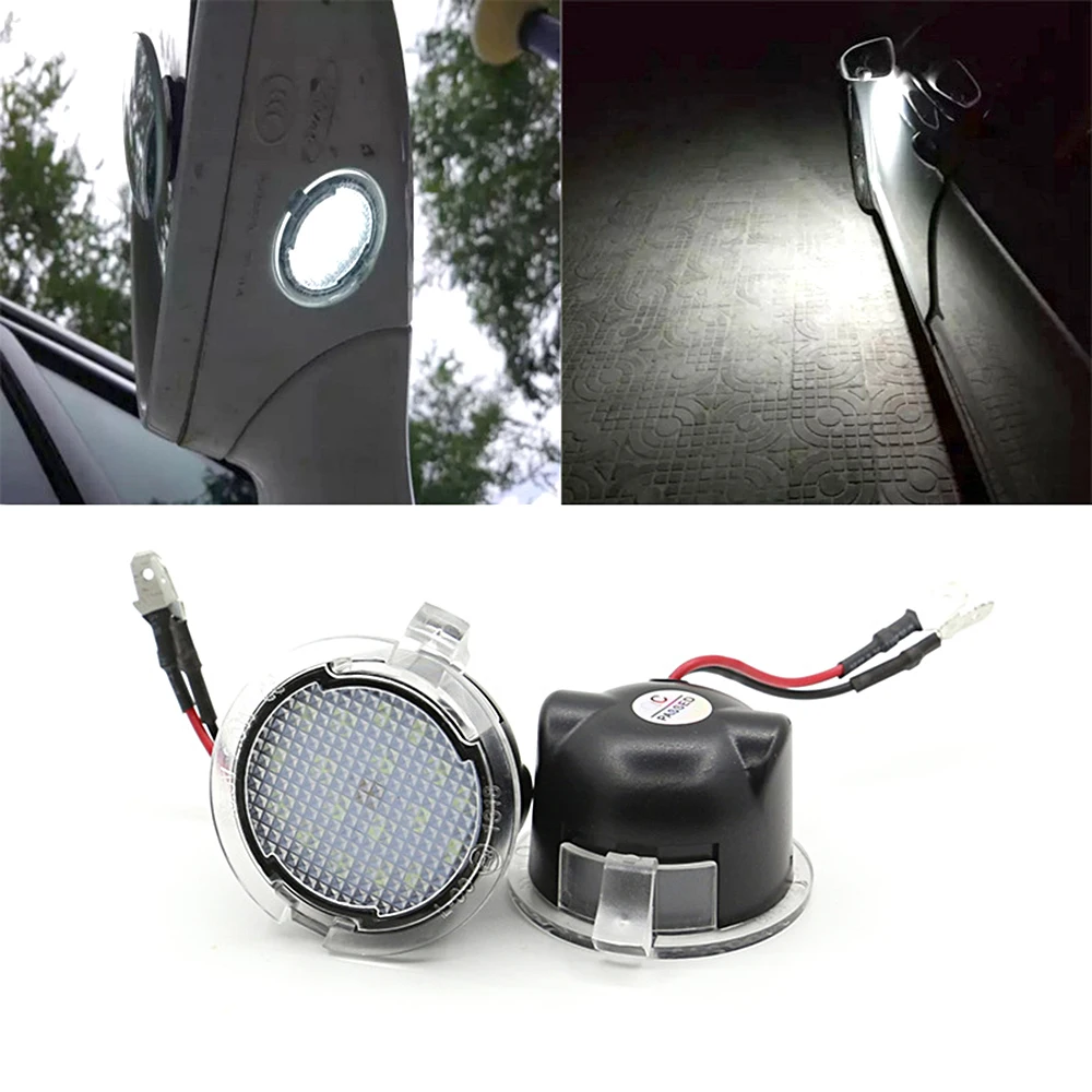 

1-20 Pair LED Under Mirror Puddle Light 12V For Ford Edge Explorer Mondeo Taurus F-150 Expedition S-Max Fusion Flex Car Tuning