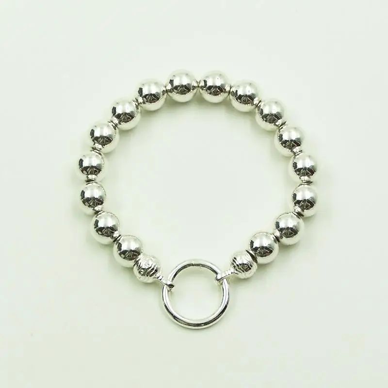 925 пробы серебряные Твердые сферические бусины браслеты подходят талисманы, ширина: 8 мм, самые модные Glam модные ювелирные изделия Soul подарок для женщин