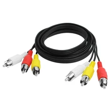 Brand New 1.4M 3 RCA to 3 RCA cable Male Plug Adapter Audio Converter Video AV Cabo Wire Cord