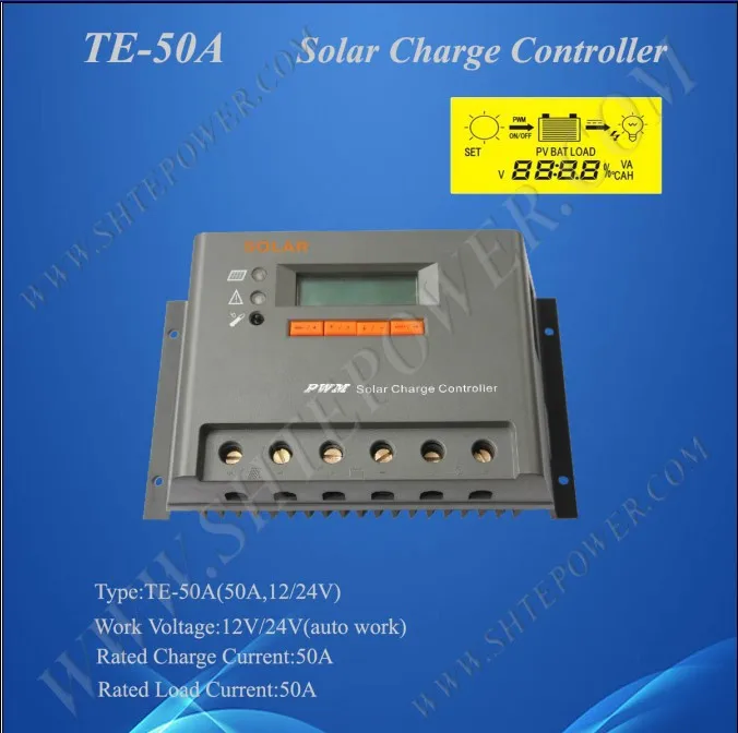50a solar regulator, 12 volt 50 amp solar charge controller, dc voltage regulator 12v 24v 50a