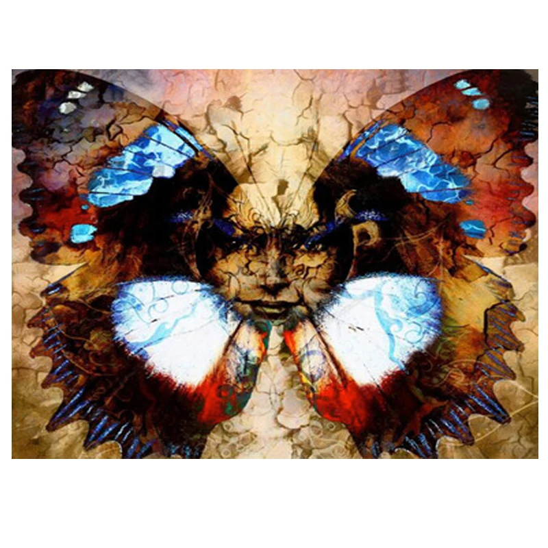 

5D diy square/round Diamond Painting cross stitch Butterfly face Full diamond embroidery diamond picture Mosaic pattern drill 3d