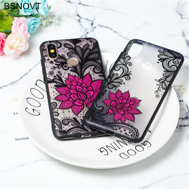 

Xiaomi Mi A2 Case Xiaomi Mi A2 Cover TPU +PC Lace Rose Flower Case Xiaomi Mi 6X Phone Cover Funda Bumper Xiaomi Mi A2 Case Capa