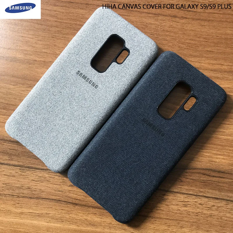 

Original Samsung Galaxy S9 plus case Hiha Canvas Patterm cover Back Protective Case For Samsung Galaxy S9/S9 Plus S9+with logo