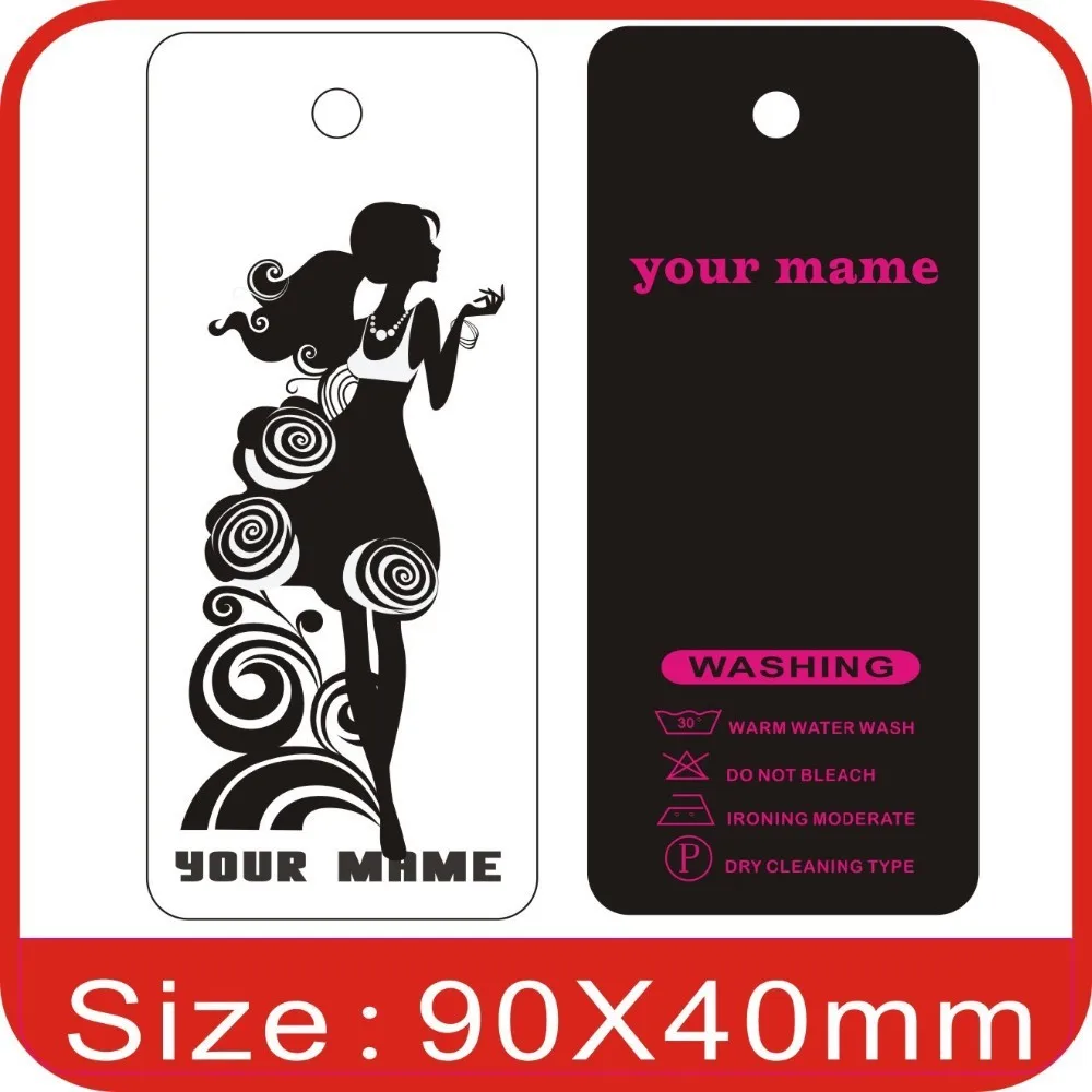 Buy custom 500PCS women clothes tags ,can print your logo on tags 300gsm Paper