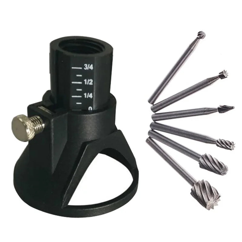 Electric Drill Horn Fixed Base for Electric Dril Grinder + 6pcs 1/8