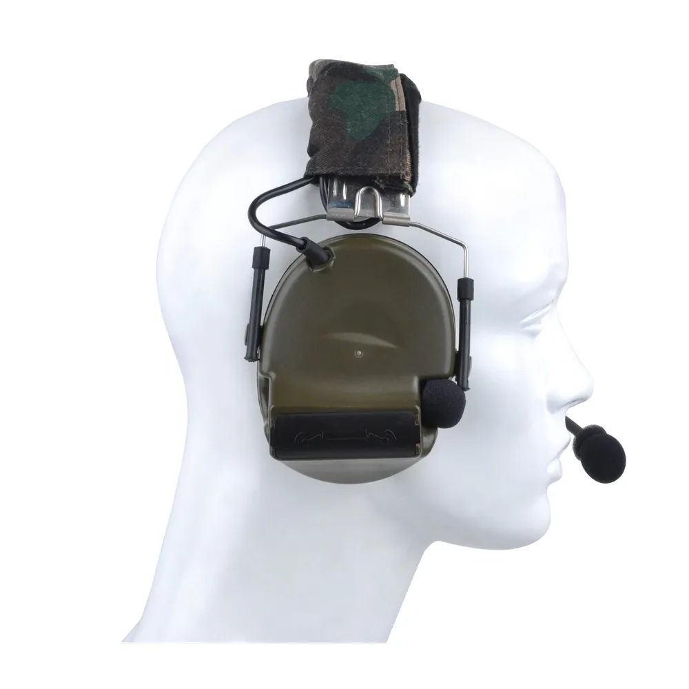Fone de Ouvido Fone para Airsoft Tático Comtac Estilo Redução Ruído Rádio Militar od Z041 z 2 8 Fones de Ouvido tático & Acessórios