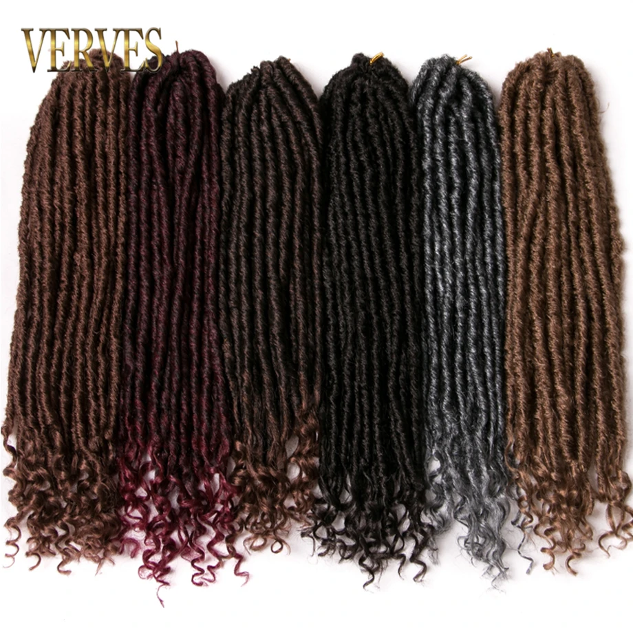 

VERVES Crochet braid Hair Extensions 18 inch Dreadlocks Jumbo Dreads Hairstyle synthetic Ombre Crochet brown braiding hair