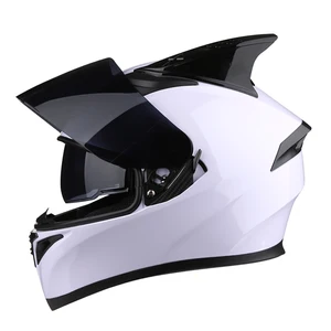 Image 2 - AIS Motorcycle Helmet Flip Up Motocross Helmets Moto Full Face Helmets Capacete Casco Moto With Inner Sun Visor Modular Black