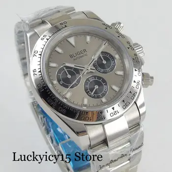 

New 39mm Automatic Men's Watch With Date & Week Indicator Men's Watch Grey Dial