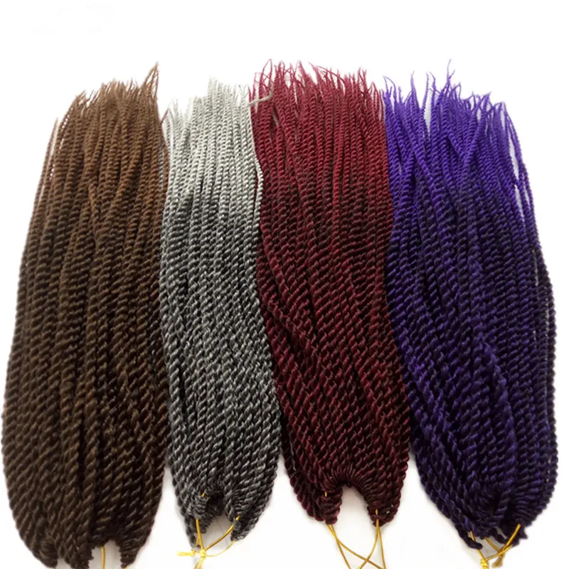 

8Pack 18Inch Pervado Hair Micro Small Senegalese Twist Crochet Braids Hair 30Roots Synthetic Pretwist Haar Zopfe Braiding Hair
