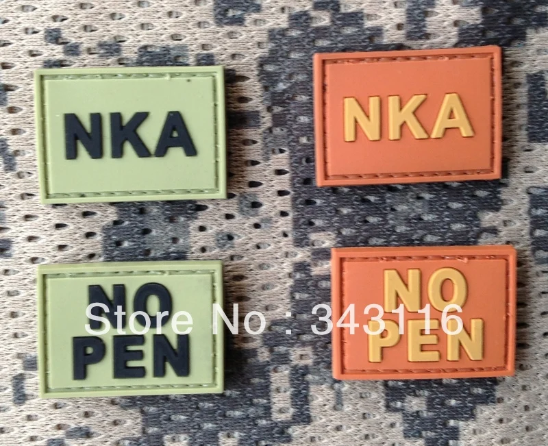 NKA NO PEN Patch Badges Custom velcro pvc patch militarypatch slim