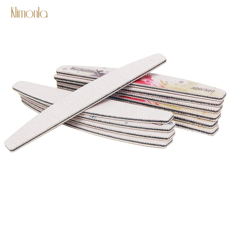 

6Pcs/lot 320/320 Grit Half Moon Professional Nail Files Sanding Buffer Block UV Gel Polish Pedicure And Manicure Nail Art Tools